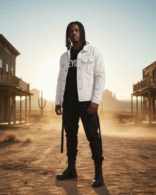 WILD | Unisex Denim White Jacket