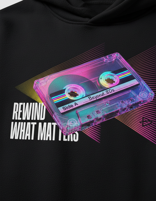 BEYOND | Rewind Black Hoodie - Unisex